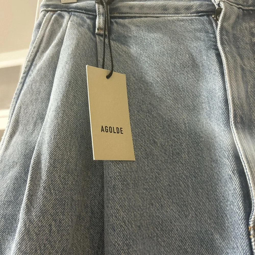 Agolde Light Wash Blue Boyfriend Jeans - Picture 5 of 5